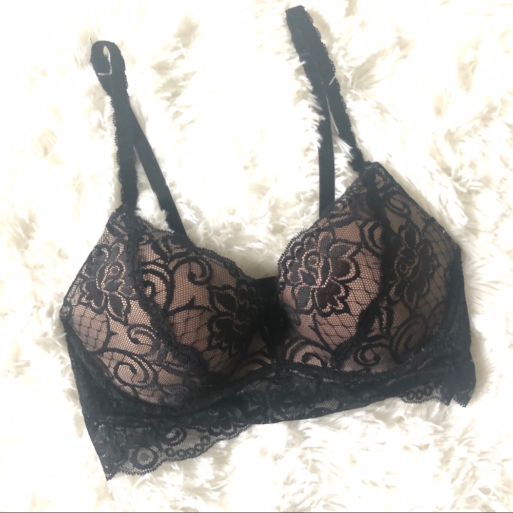 NWOT Black Lace Bra